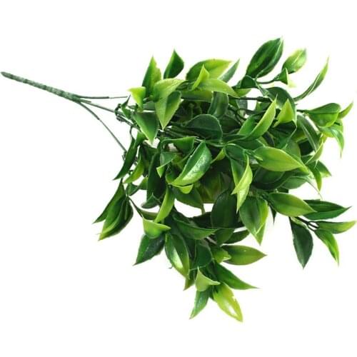1 Branch Fake Plants Simulation Artificial Fake Leaf Cape Jasmine Leaf Stem Green Plant Home Decor Room Accessories