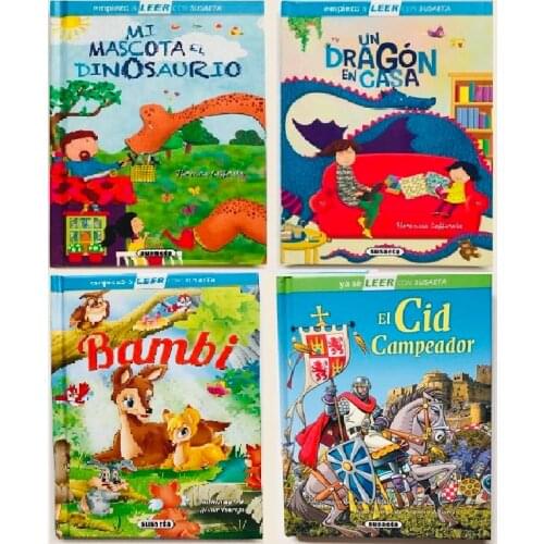 Parent Child Kids Spanish Story Book Early Education Enlightenment Picture Illustration Learning Reading Hardcover Book Age 1 up