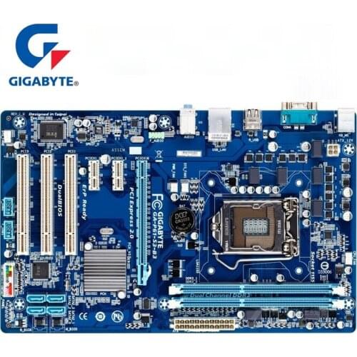 For Intel H61 Gigabyte GA-P61-S3-B3 Motherboard 16GB Desktop Main board Systemboard PCI-E P61-S3 B3 LGA1155 DDR3 P61-S3-B3 Used