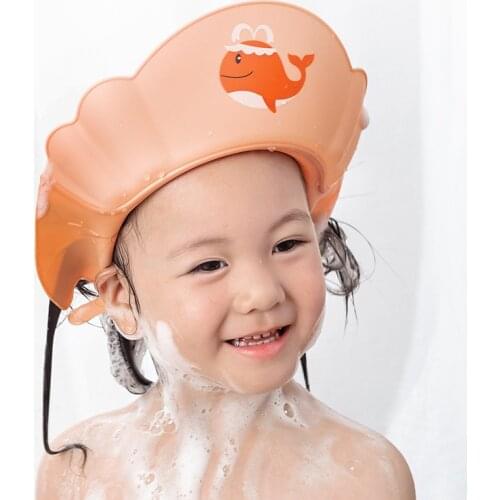 Cute Baby Shampoo Cap Cartoon Toddler Kids Wash Hair Shield Boys Girls Direct Visor Caps Bathing Shower Hat Baby Care