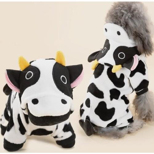 Cute Pet Dog Costume Warm Flannel Hoodies Outfit For Dog Winter Dog Clothes Puppy Jacket Chihuahua Clothes for Small Dog 21S2