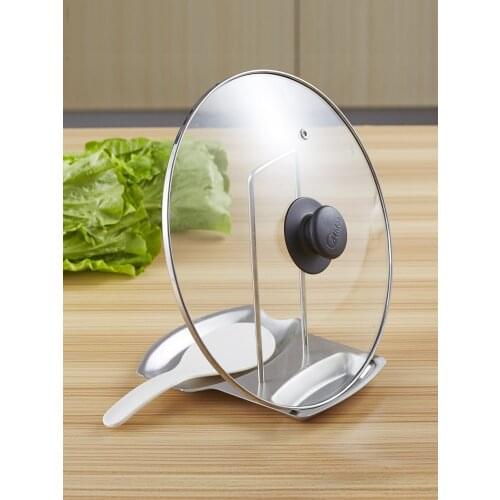 Kitchen Utensil Holder Stainless Steel Multi-function Pot Cover Holder Rack CF-33