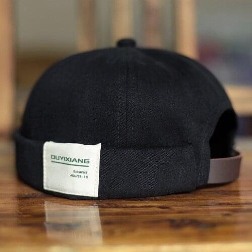 Fashion Men Docker Cap Skullcap Retro Sailor Cap Beanie Hats Men Women Casual Bucket Cap Brimless Hat Skullcap Bonnet Dad Caps