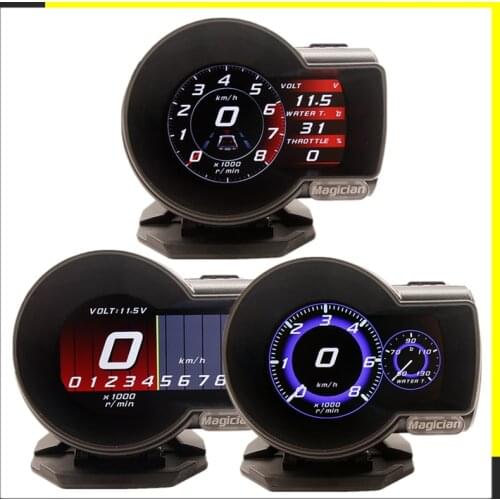 Profession Magician OBD2 F835 Head Up Display Car Digital Boost Gauge Voltage Speed Meter Water Temp Alarm Oil Auto F 835 OBD 2