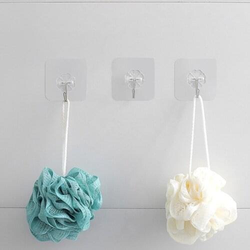 Dropshipping 1Pcs 6*6cm Sucker Hook Strong Transparent Suction Cup Sucker Wall Hooks Hanger for Kitchen Bathroom Bathroom Hanger
