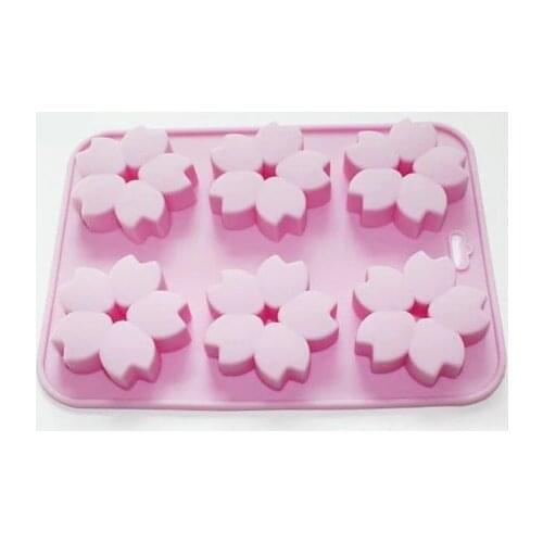 Nice Cherry Flower Mini Bundt Muffin Chocolate Bakeware Soap Mould Silicone Mold