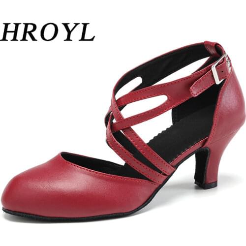 HIPPOSEUS Ballroom Girls Modern Dance-Shoes Women Latin Dance Shoes Ladies Tango Dancing Shoes Salsa Sandrals Black High Heels
