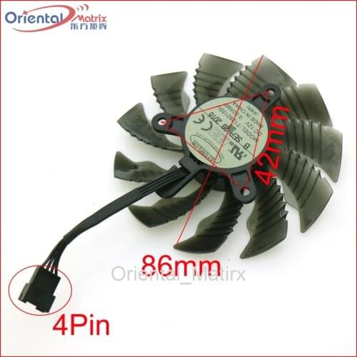 Free Shipping T129215SU 12V 0.50A 86mm 4Pin For Gigabyte GTX1060WF2OC GTX1050TI 4G GTX1050 GTX1060 Graphics Card VGA Cooling Fan