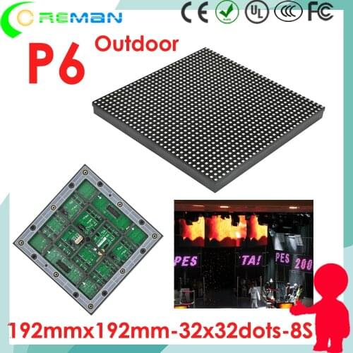Waterproof taxi 3g video panel led module p6 smd3535 / excellent effect high brightness taxi roof full color led module p6 32*32