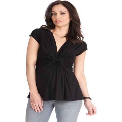 Maternity Women Summer Sleeveless Sexy V-Neck Vest T-shirts New Mom Western Style High Elastic Casual Fashion Tee Vest Blouses