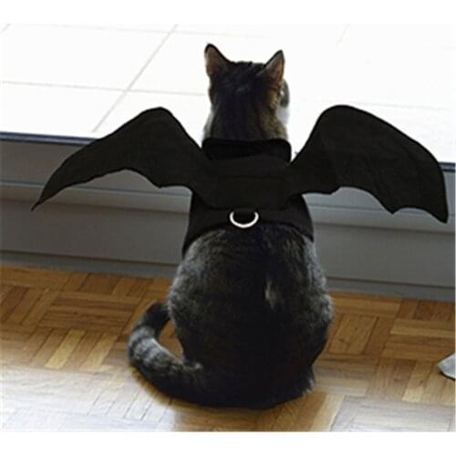 Halloween Pet Dog Costumes Bat Wings Vampire Black Cute Fancy Dress Up Halloween Pet Dog Cat Puppy Costume