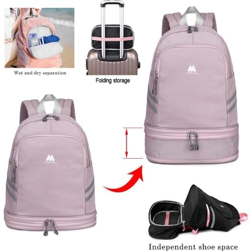 Women Gym Backpack Traveling Fitness Bags for Shoes Training Dry And Wet Sack Gymtas Sac De Sport Mochila Swimming