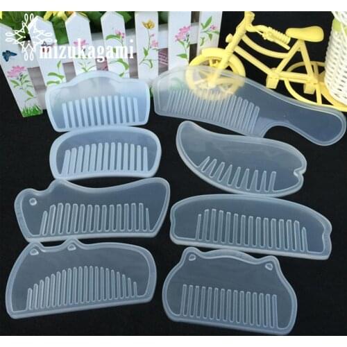 1pcs UV Resin Clear Silicone For Comb Mold For Epoxy Resin With Real Flower Handmade Jewelry Tools Resin Molds For Jewelry