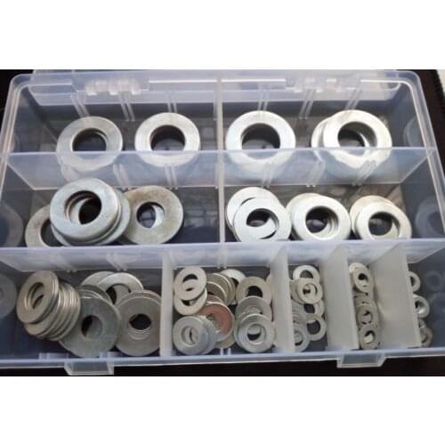 130pcs M5 M6 M8 M10 M12 M14 M16 M18 M20 Galvanized Washers Plating Zinc Washer High Quality