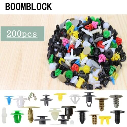 200Pcs Mixed Auto Fastener Car Bumper/Door/Fender Clips Retainer For Abarth Fiat 500 BMW E60 E34 Mercedes Benz W204 Volvo XC90
