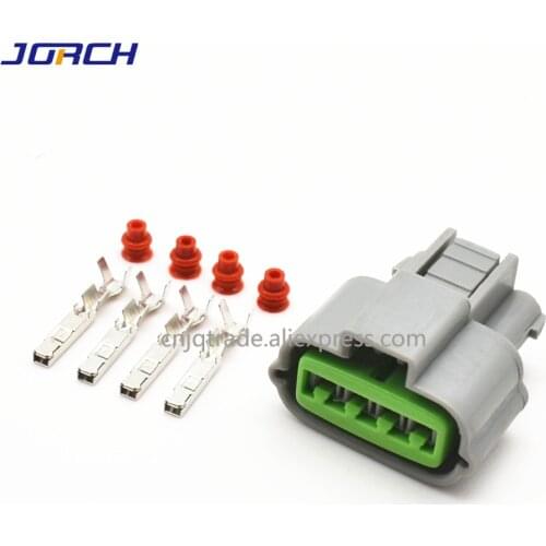 5sets PU465-04127 4 pin female sealed waterproof electrical automotive wire harness connector