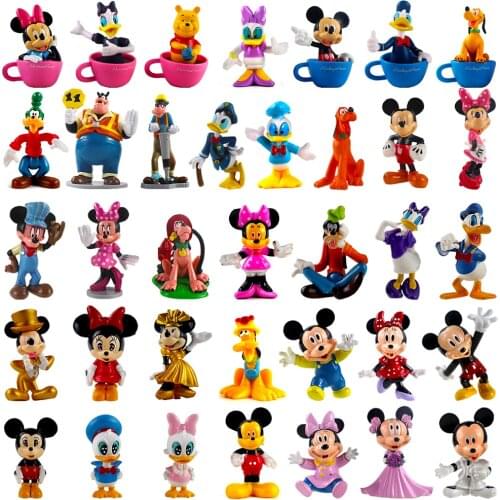 Anime Mickey Mouse Minnie Winnie Pooh Donald Duck Daisy Goofy Pluto Dog Pig Tiger Cake Wedding Action Figure Keychain Gift Toys
