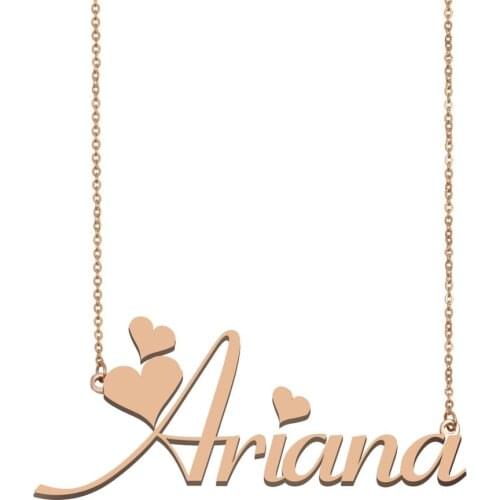 Ariana Name Necklace, Custom Name Necklace for Women Girls Best Friends Birthday Wedding Christmas Mother Days Gift