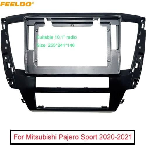 FEELDO Car Audio Radio 2DIN Fascia Frame Adapter For Mitsubishi Pajero 9" Big Screen Dash Fitting Panel Frame Kit