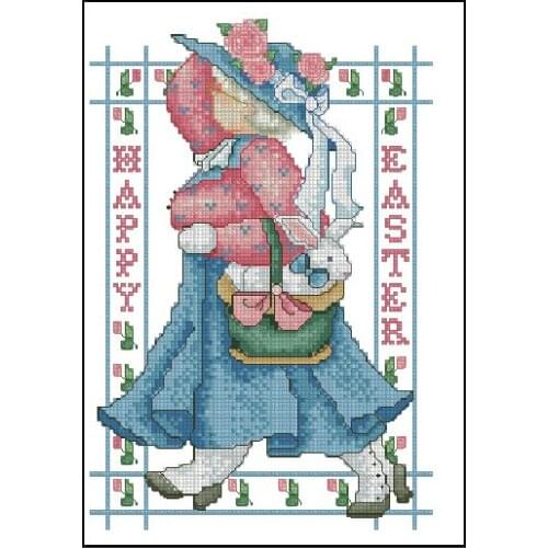 FREE Shipping Top Quality counted cross stitch kit happy easter, cross stitch for mother