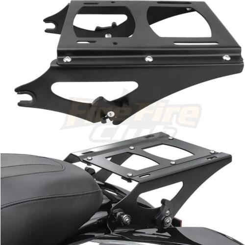 Motorcycle Black Detachable Two Up Tour Pack Mounting Rack For Harley Touring Road Street Glide Road King 2009-2013
