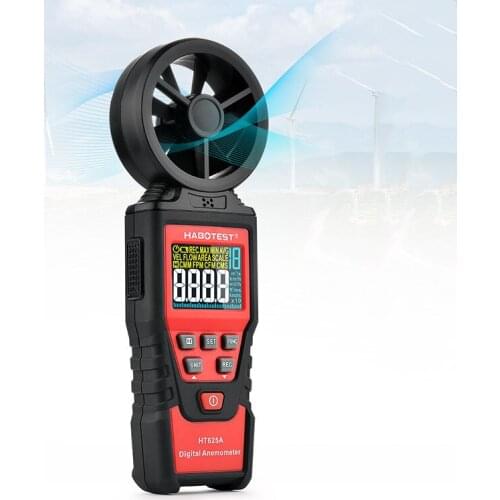 HABOTEST Digital Anemometer Handheld Wind Speed Meter Gauge Air Flow Meter HT625A for Measuring Wind Speed Air Volume windmeter
