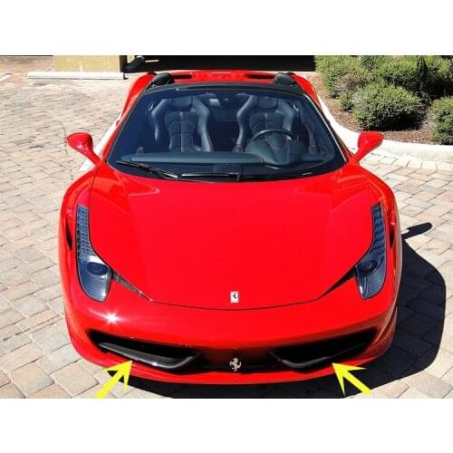 For Ferrari 458 Real Carbon Fiber For Car Front Bumper Splitters Side Wind Knife Aprons