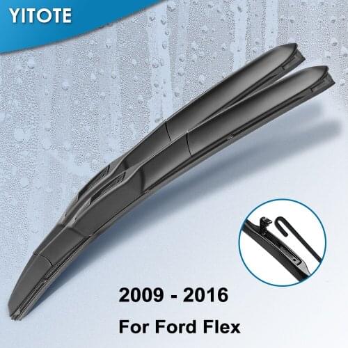 YITOTE Hybrid Wiper Blades for Ford Flex Fit hook Arms
