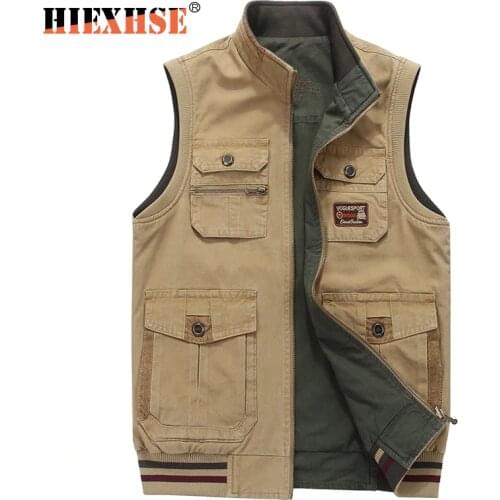 Мужские жилеты с карманами HIEXHSE China At AliExpress
