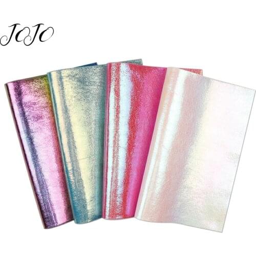 JOJO BOWS 22*30cm 4pcs Soft Faux Synthetic Leather Fabric For Craft Solid Sheet For Needlework Shoe Apparel Bag Sewing Material