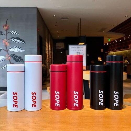 New Straight Cup Stainless Steel Business Type Frosted Vacuum Mug Creative Car Office Water Cup 240ml 300ml