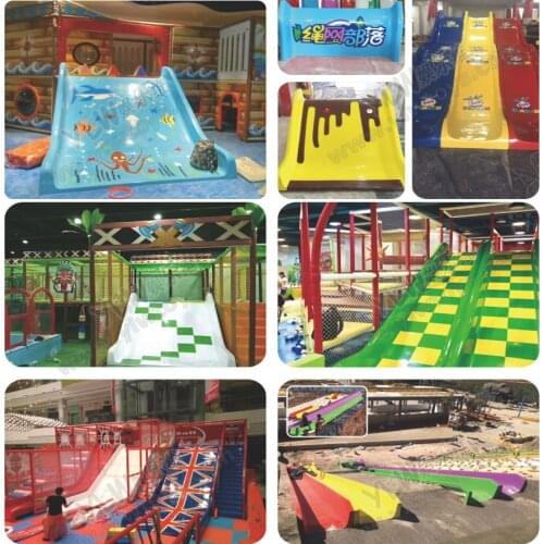 Indoor playground crazy big slide rails high quality plastic project games slide Shadow picture game slide