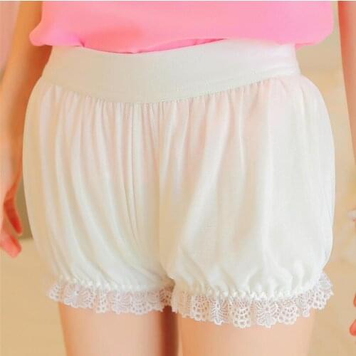 Summer Chiffon Ruffles Cute Lace Women Costume Pumpkin Shorts SWEET Lolita Bloomers PETTICOAT PETTI SHORT JKA118