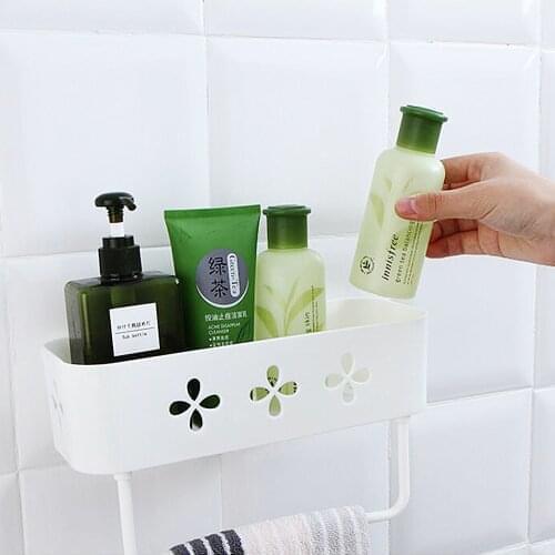 Storage Shelves Rack Organizer Bathroom-Hardware Basket Shampoo-Holder Storage Shower-Shelf Kitchen Stick-Type Wall Racks Hooks