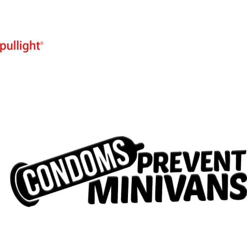 Condoms prevent minivans JDM Euro funny car truck window sticker decal
