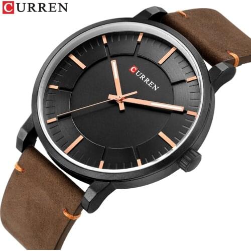 Simple Fashion Analog Quartz Mens Watches CURREN Casual Business Leather Wristwatch Male Clock Classic Mens Watch erkek saati