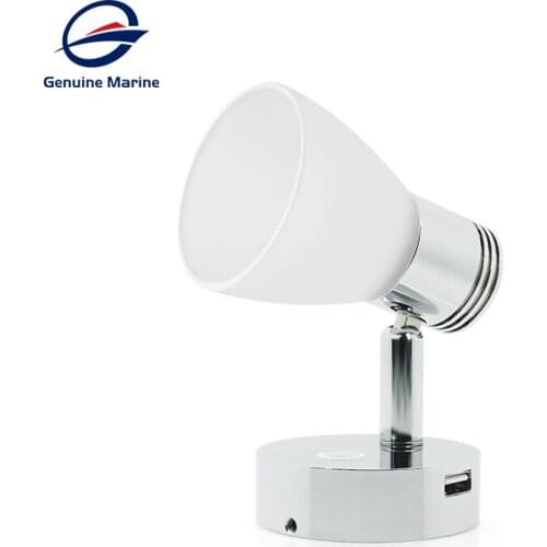 1pcs 9-30V adjustable USB Charger LED spotlight light Dimmable LED Reading Light for yacht RV Caravan BoatTruck GenuineMarine