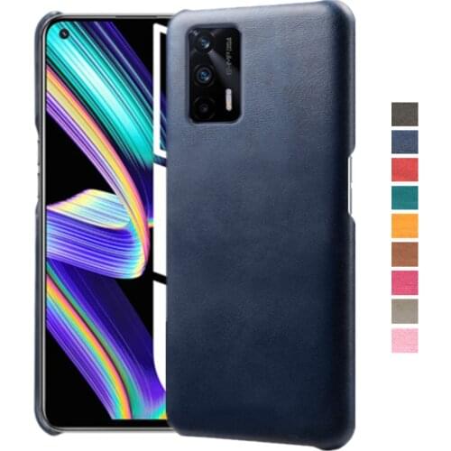 Luxury PU Leather Case On The For OPPO Realme GT Neo Coque Slim Hard PC Phone Cover For Oppo Find X3 X2 Lite Neo Pro Capa Funda