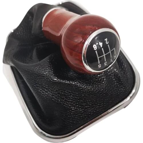 12MM 6-Speed Manual Gear Shift Knob Shifter Lever Gaiter Boot for -Bora Golf Jetta MK4