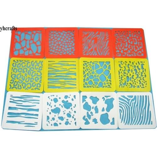 12PCS/LO0T Geometric figure stencil Early learning Art stencil Paint template Birthday gift Kindergarten arts and crafts OEM