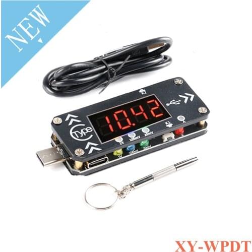 USB Charging Trigger Charger Voltmeter Ammeter 5V/9V/12V/15V/20V/PPS PD2.0 PD3.0 Type-C USB Decoy Device for PD Charger XY-WPDT
