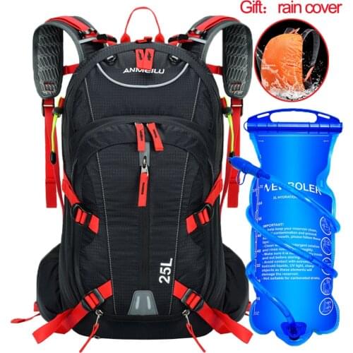 25L Waterproof Cycling Bicycle Bag Rain Cover Breathable Lightweight Hydration Rucksack Hike Camping MTB Mountain Bike Backpack