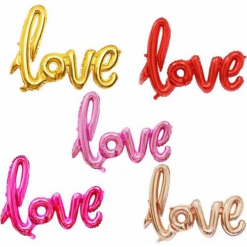 Rose Gold Hen Party Love Balloon Letter Foil Balloon Bachelorette Party Accessories Wedding Decor Bridal Shower Favors