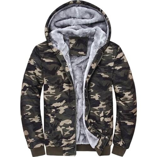 High Quality Mens Winter Super Warm Camouflage Hoodies Male Thick Army Military Camo Hooded Sweatshirts Hoodie Plus Size M-4XL