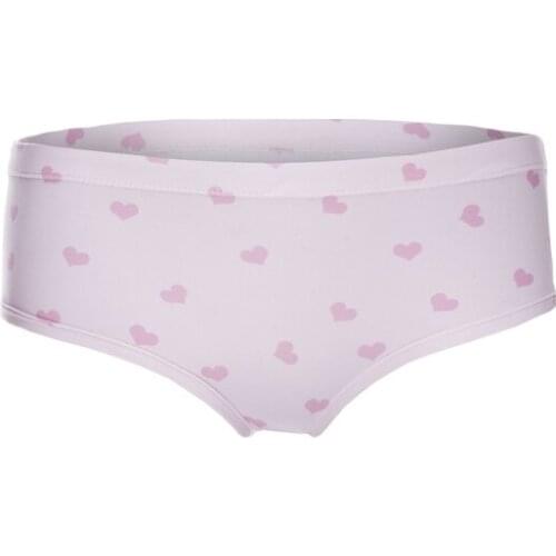 Ladies Lovely Heart Printed Panties Underwear Women Mid Size Seamless Sexy Panties Briefs Low-Waisted Breathable Panties