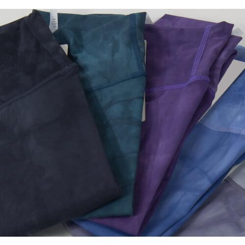 Lulu Women High Waist Tie Dye Sports Pants High Waisted Squat proof Leggings Tummy Control Workout leggings 4 Way Stretch tight