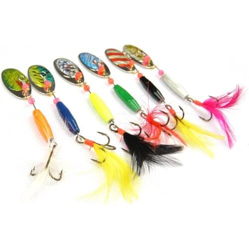 1Pcs 7.8g Spinner Spoon Metal Bait Fishing Lure Sequins Crankbait Spoon baits for Bass Trout Perch pike rotating Fishing