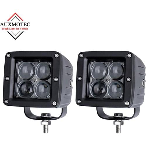 2pcs 40W 3 Inch Cube Led Driving Light Off Offroad Pod Lamp with 5D Optic Projector 10 Degrees Spot Lens Square Led Pod Lights