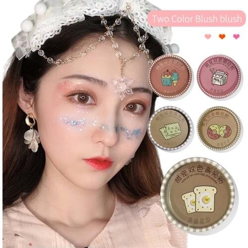 2021 Two-color Highlighting Powder Makeup Powdery Cake Combination Lovely Appearance Design Face Makeup NEW TSLM2