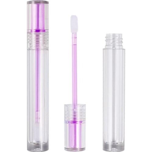 4.5ml 10/30/50pcs Empty PET Lip Gloss Tube, DIY Round Portable Liquid Lipstick Bottle, Cosmetic Container Shell Package